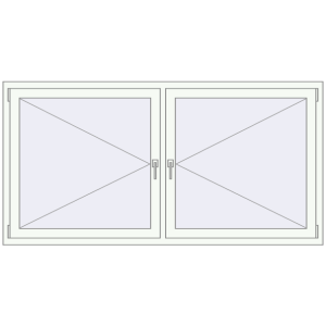 Buy Tilt-and-Turn 1960x1000 mm REHAU OPTIMUM EURO-DESIGN 70 RAL 9016 Traffic white two-sided