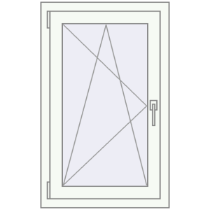 Buy Tilt-and-Turn 550x950 mm REHAU OPTIMUM EURO-DESIGN 70 RAL 9016 Traffic white two-sided