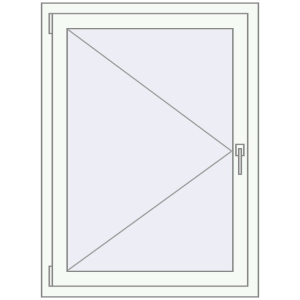 Buy Tilt-and-Turn 900x1200 mm REHAU OPTIMUM EURO-DESIGN 70 RAL 9016 Traffic white two-sided