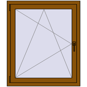 Buy Tilt-and-Turn 900x1100 mm REHAU OPTIMUM EURO-DESIGN 70 GOLDEN OAK two-sided