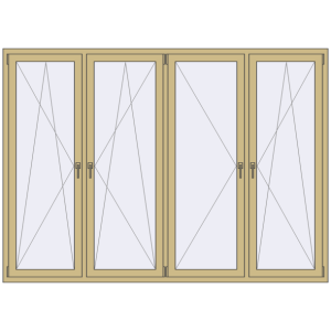 Buy Tilt-and-Turn 2500x1800 mm ALU STANDARD 72 RAL 1000 Green beige two-sided