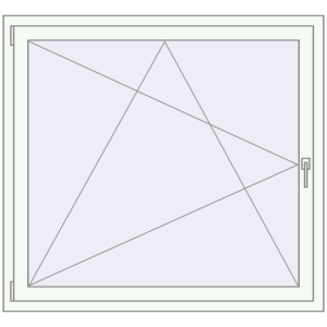 Buy Tilt-and-Turn 1270x1150 mm REHAU OPTIMUM EURO-DESIGN 70 RAL 9016 Traffic white two-sided