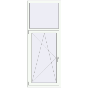 Buy Tilt-and-Turn 760x1950 mm REHAU OPTIMUM EURO-DESIGN 70 RAL 9016 Traffic white two-sided