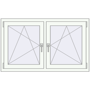 Zamów teraz Okna skrzydłowe 1290x770 mm REHAU ENERGY-SAVING SYNEGO MD BLACK_BROWN zewnętrzny