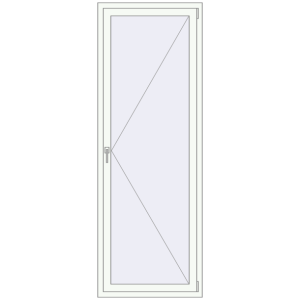 Buy Tilt-and-Turn 800x2250 mm REHAU ENERGY-SAVING SYNEGO MD RAL 9016 Traffic white two-sided