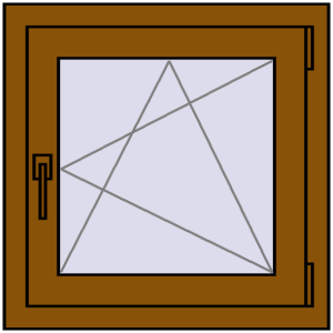 Buy Tilt-and-Turn 600x600 mm REHAU OPTIMUM EURO-DESIGN 70 GOLDEN OAK two-sided