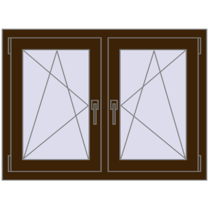 Zamów teraz Okna skrzydłowe 1020x740 mm REHAU ENERGY-SAVING SYNEGO MD DARK_OAK dwustronny