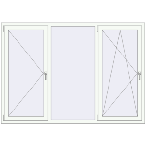 Buy Tilt-and-Turn 2070x1450 mm REHAU BRILLANT DESIGN WALNUT external