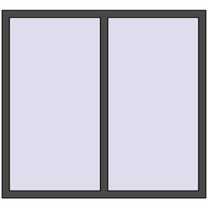 Buy Tilt-and-Turn 1395x1285 mm REHAU ENERGY-SAVING SYNEGO MD BASALT_GREY two-sided