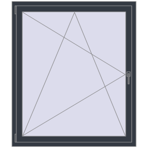 Buy Tilt-and-Turn 1200x1400 mm REHAU OPTIMUM EURO-DESIGN 70 ANTHRACITE_GREY_STRUKTURAL two-sided
