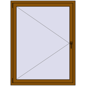 Buy Tilt-and-Turn 1170x1500 mm REHAU ENERGY-SAVING SYNEGO MD GOLDEN OAK two-sided