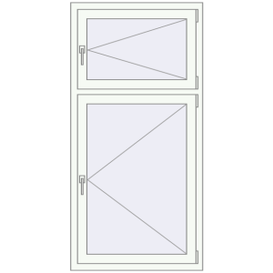 Buy Tilt-and-Turn 820x1660 mm REHAU OPTIMUM EURO-DESIGN 70 RAL 9016 Traffic white two-sided