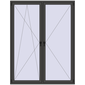 Buy Tilt-and-Turn 1700x2200 mm REHAU ENERGY-SAVING SYNEGO MD BASALT_GREY two-sided