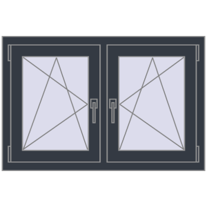 Zamów teraz Okna skrzydłowe 1005x665 mm REHAU ENERGY-SAVING SYNEGO MD ANTHRACITE_GREY_STRUKTURAL dwustronny
