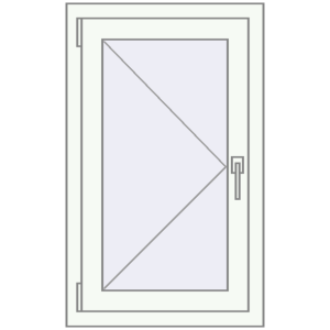 Buy Tilt-and-Turn 580x920 mm REHAU OPTIMUM EURO-DESIGN 70 RAL 9016 Traffic white two-sided