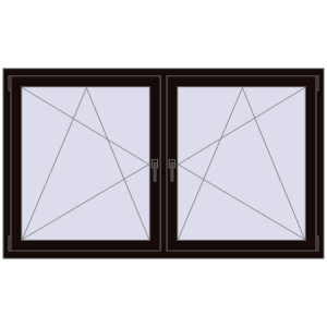 Buy Tilt-and-Turn 1770x1025 mm REHAU ENERGY-SAVING SYNEGO MD BLACK_BROWN two-sided