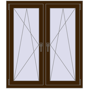 Zamów teraz Okna skrzydłowe 1080x1175 mm REHAU ENERGY-SAVING SYNEGO MD DARK_OAK dwustronny