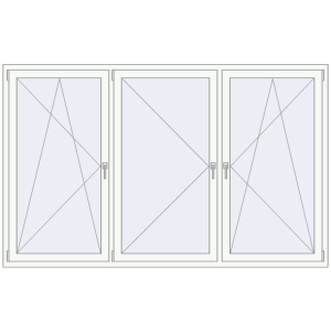 Buy Tilt-and-Turn 2400x1500 mm REHAU OPTIMUM EURO-DESIGN 70 ANTHRACITE_GREY_STRUKTURAL external