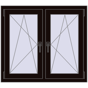Zamów teraz Okna skrzydłowe 1005x920 mm REHAU ENERGY-SAVING SYNEGO MD BLACK_BROWN dwustronny
