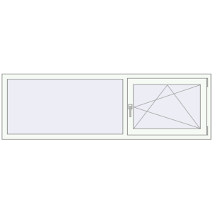 Zamów teraz Okna skrzydłowe 1980x620 mm EPSILON OPTIMA RAL 9016 Traffic white dwustronny