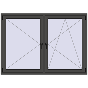 Zamów teraz Okna skrzydłowe 1700x1200 mm EPSILON OPTIMA BASALT_GREY dwustronny