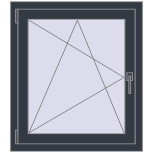 Zamów teraz Okna skrzydłowe 750x850 mm CLASICTHERM 70 ANTHRACITE_GREY_STRUKTURAL dwustronny