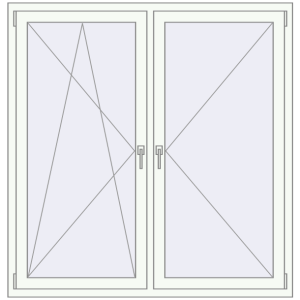 Buy Tilt-and-Turn 1500x1500 mm REHAU OPTIMUM EURO-DESIGN 70 RAL 9016 Traffic white two-sided