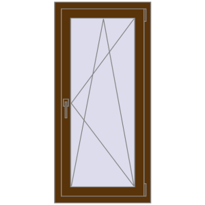 Zamów teraz Okna skrzydłowe 600x1250 mm EPSILON OPTIMA WALNUT dwustronny