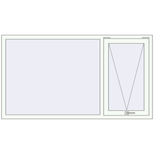 Buy Tilt-and-Turn 1800x1000 mm REHAU BRILLANT DESIGN RAL 9016 Traffic white two-sided
