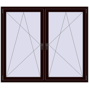Buy Tilt-and-Turn 1710x1430 mm REHAU ENERGY-SAVING SYNEGO MD CHOCOLATE_BROWN two-sided
