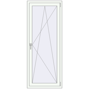 Buy Tilt-and-Turn 680x1760 mm REHAU OPTIMUM EURO-DESIGN 70 RAL 9016 Traffic white two-sided