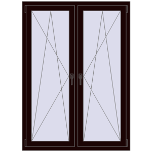 Zamów teraz Okna skrzydłowe 1155x1595 mm REHAU ENERGY-SAVING SYNEGO MD CHOCOLATE_BROWN dwustronny