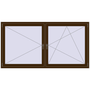Zamów teraz Okna skrzydłowe 2100x1100 mm REHAU OPTIMUM EURO-DESIGN 70 DARK_OAK dwustronny