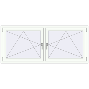 Zamów teraz Okna skrzydłowe 1840x770 mm REHAU ENERGY-SAVING SYNEGO MD BLACK_ULTI-MATT zewnętrzny