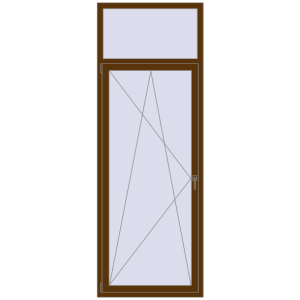 Buy Tilt-and-Turn 900x2500 mm REHAU ENERGY-SAVING SYNEGO MD WALNUT two-sided
