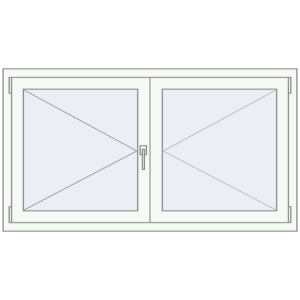 Buy Tilt-and-Turn 1450x800 mm REHAU OPTIMUM EURO-DESIGN 70 ANTHRACITE_GREY_STRUKTURAL external