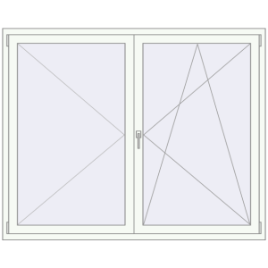 Buy Tilt-and-Turn 1780x1430 mm REHAU OPTIMUM EURO-DESIGN 70 RAL 9016 Traffic white two-sided