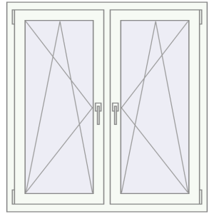 Zamów teraz Okna skrzydłowe 1065x1130 mm REHAU ENERGY-SAVING SYNEGO MD BLACK_ULTI-MATT zewnętrzny