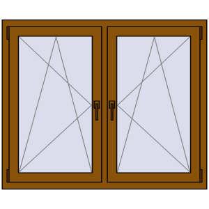 Zamów teraz Okna skrzydłowe 1275x1025 mm REHAU ENERGY-SAVING SYNEGO MD GOLDEN OAK dwustronny