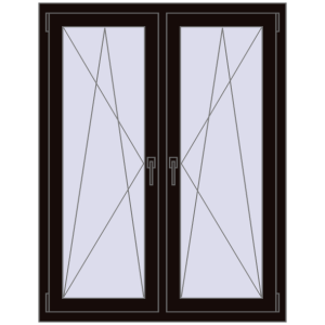 Zamów teraz Okna skrzydłowe 1065x1355 mm REHAU ENERGY-SAVING SYNEGO MD BLACK_BROWN dwustronny