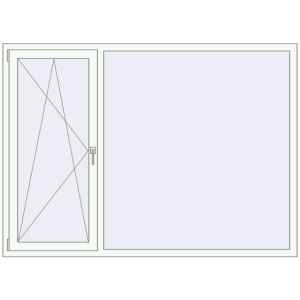 Buy Tilt-and-Turn 2000x1450 mm REHAU ENERGY-SAVING SYNEGO MD RAL 9016 Traffic white two-sided