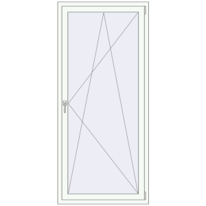 Buy Tilt-and-Turn 900x2000 mm REHAU ENERGY-SAVING SYNEGO MD RAL 9016 Traffic white two-sided