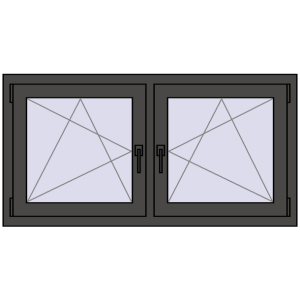 Zamów teraz Okna skrzydłowe 1305x665 mm REHAU ENERGY-SAVING SYNEGO MD BASALT_GREY dwustronny