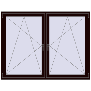 Buy Tilt-and-Turn 1755x1340 mm REHAU ENERGY-SAVING SYNEGO MD CHOCOLATE_BROWN two-sided
