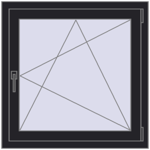Buy Tilt-and-Turn 840x840 mm REHAU BRILLANT DESIGN BLACK_ULTI-MATT two-sided
