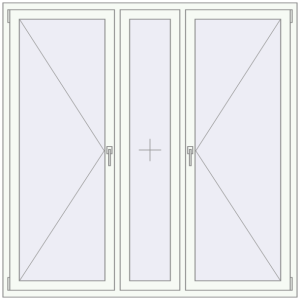 Zamów teraz Okna skrzydłowe 1800x1800 mm REHAU ARTEVO RAL 9016 Traffic white dwustronny