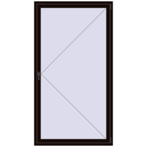 Buy Tilt-and-Turn 1200x2200 mm REHAU ENERGY-SAVING SYNEGO MD BLACK_BROWN two-sided