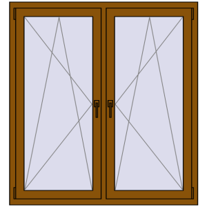 Zamów teraz Okna skrzydłowe 1320x1385 mm REHAU ENERGY-SAVING SYNEGO MD GOLDEN OAK dwustronny