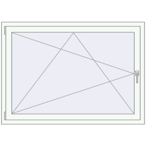 Buy Tilt-and-Turn 1350x1000 mm KORSA BRILLANT DESIGN RAL 9016 Traffic white two-sided