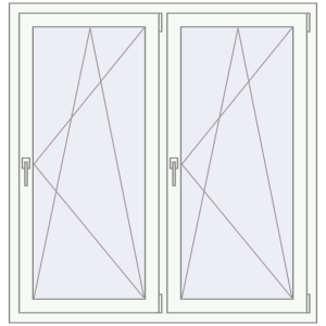 Zamów teraz Okna skrzydłowe 1300x1350 mm REHAU ENERGY-SAVING SYNEGO MD RAL 9016 Traffic white dwustronny